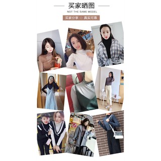 Kaos T shirt Slim Turtleneck Lengan Panjang Warna Polos Kaos T shirt Slim Turtleneck Lengan Panjang Warna Polos
