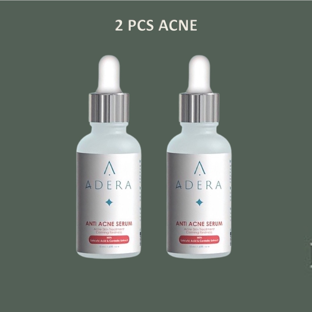 Adera Face Serum Wajah Original Glowing Putih Bersih Bebas Jerawat Kusam Flek Bintik Hitam ORIGINAL 100% sudah BPOM-2 Botol Acne