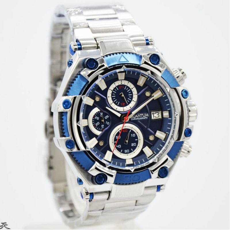 Jam Tangan Pria Quantum HNG715 Rantai Silver Original Murah