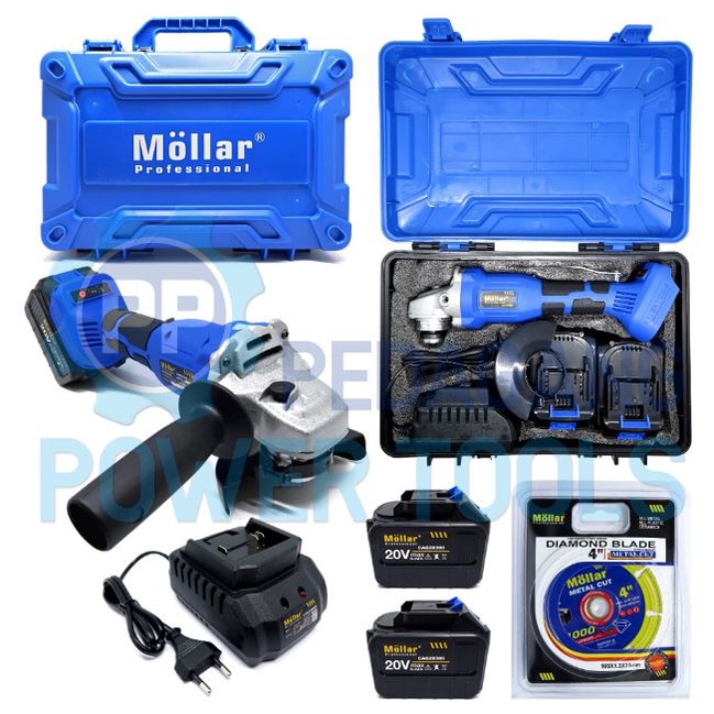 MOLLAR CAG MESIN GERINDA TANGAN BATERAI 20V CORDLESS GRINDER BRUSHLESS