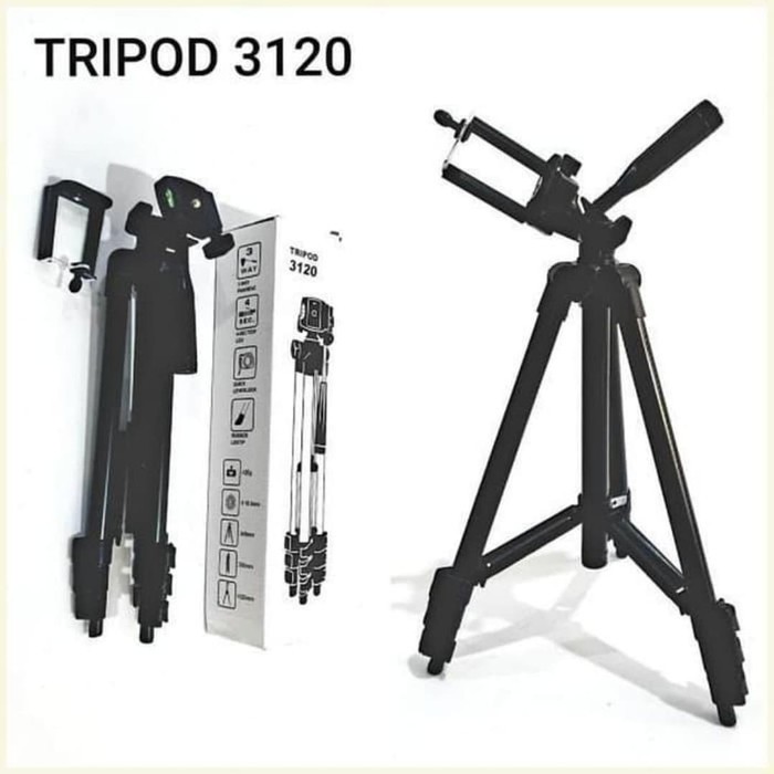 (COD) Weifeng Tripod 3120 Black 1 meter Free holder + packing Bubble