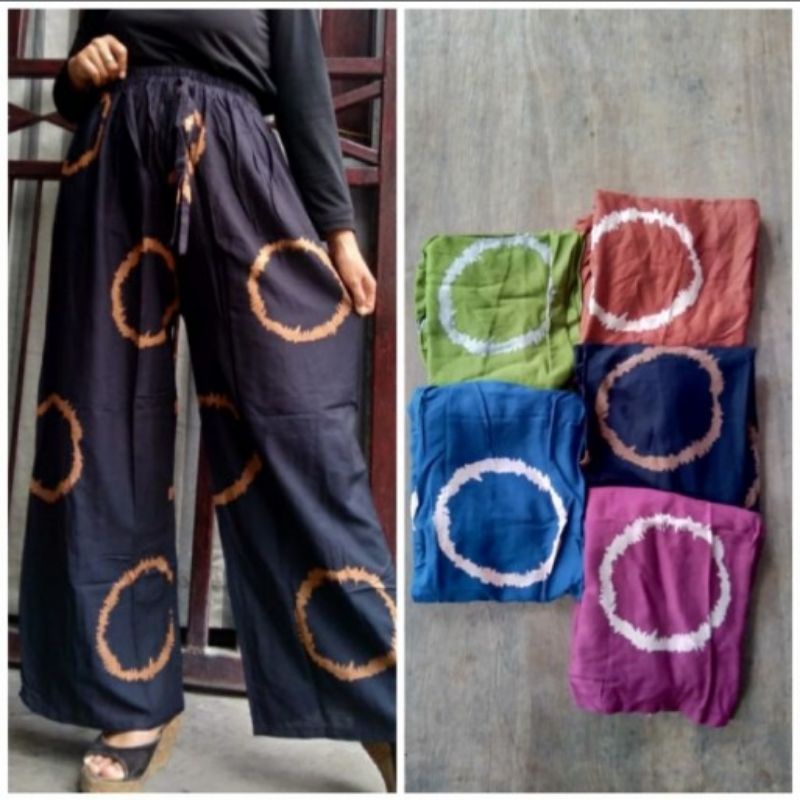 Celana/Kulot Besar Motif Shibori