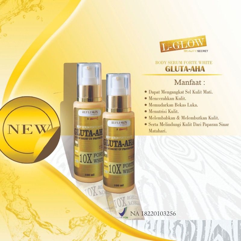 L GLOW GLUTA AHA BODY SERUM LUXURY WHITE