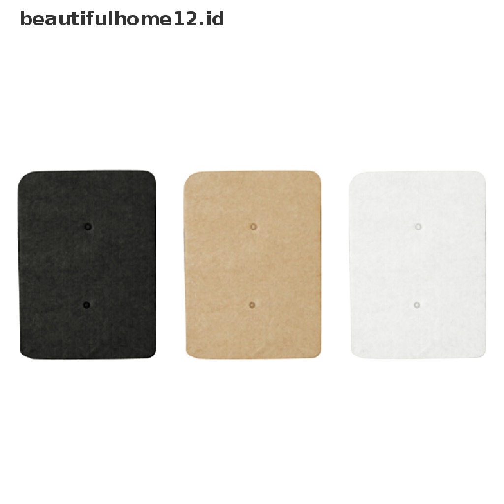 【beautifulhome12.id】 50PCS Pro Display Type Earring Ear Studs Holder Hang Hanging Kraft Paper Cards .