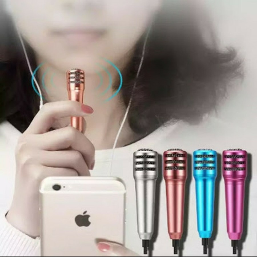 GAMA MICROPHONE MINI + HEADSET SMULE - MIC EARPHONE 2 IN 1