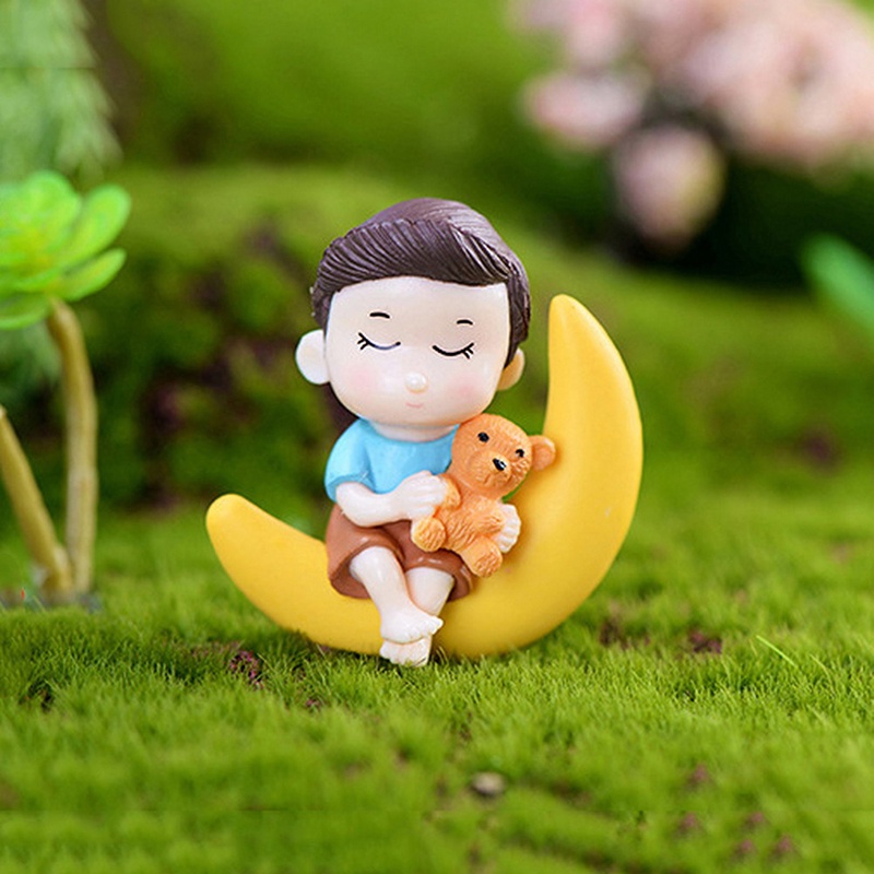 &lt; E2id &amp; &gt; Miniatur Pasangan Bulan Untuk Dekorasi Rumah Boneka