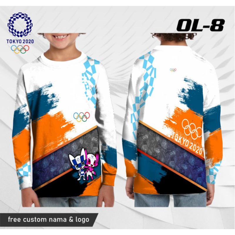 baju olimpiade Tokyo 2020 kaos olimpiade Tokyo 2020 Jersey anak lengan panjang