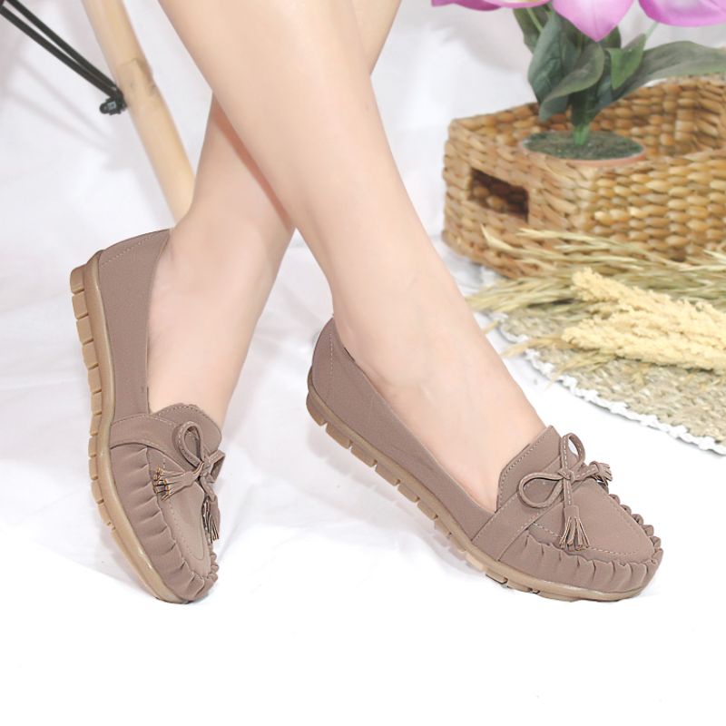 Mym2m Yolanda Sepatu Flat Wanita Balet Flatshoes Sol karet