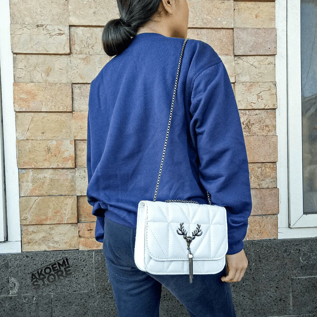 Tas Selempang Wanita Fashion Rumbai Tali Rantai