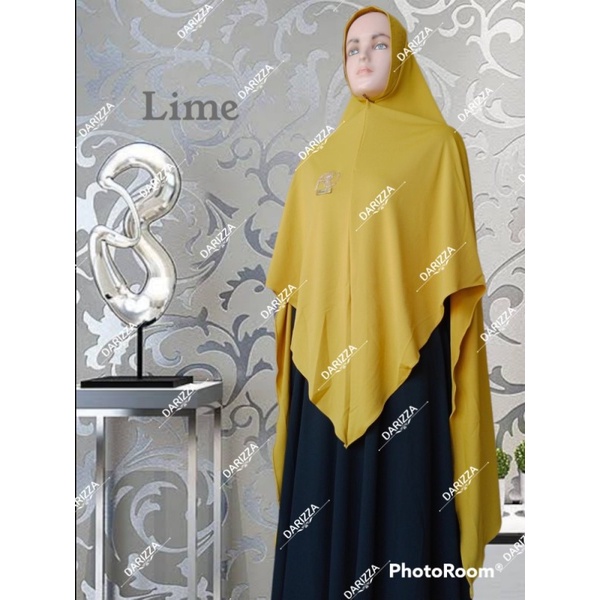 Khimar Anatari Ori FO hijab Jersey Syari-Lime