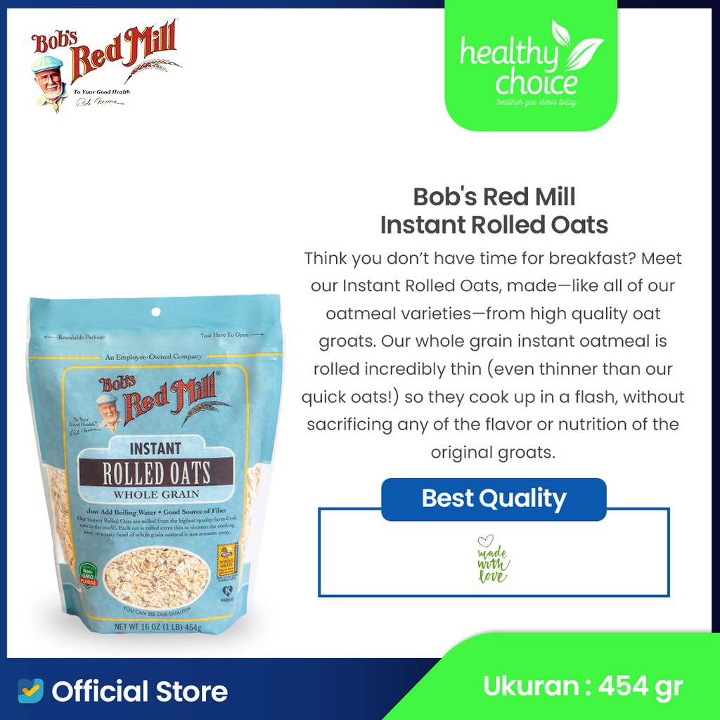 

Bob's Red Mill Instant Rolled Oat 454 gr