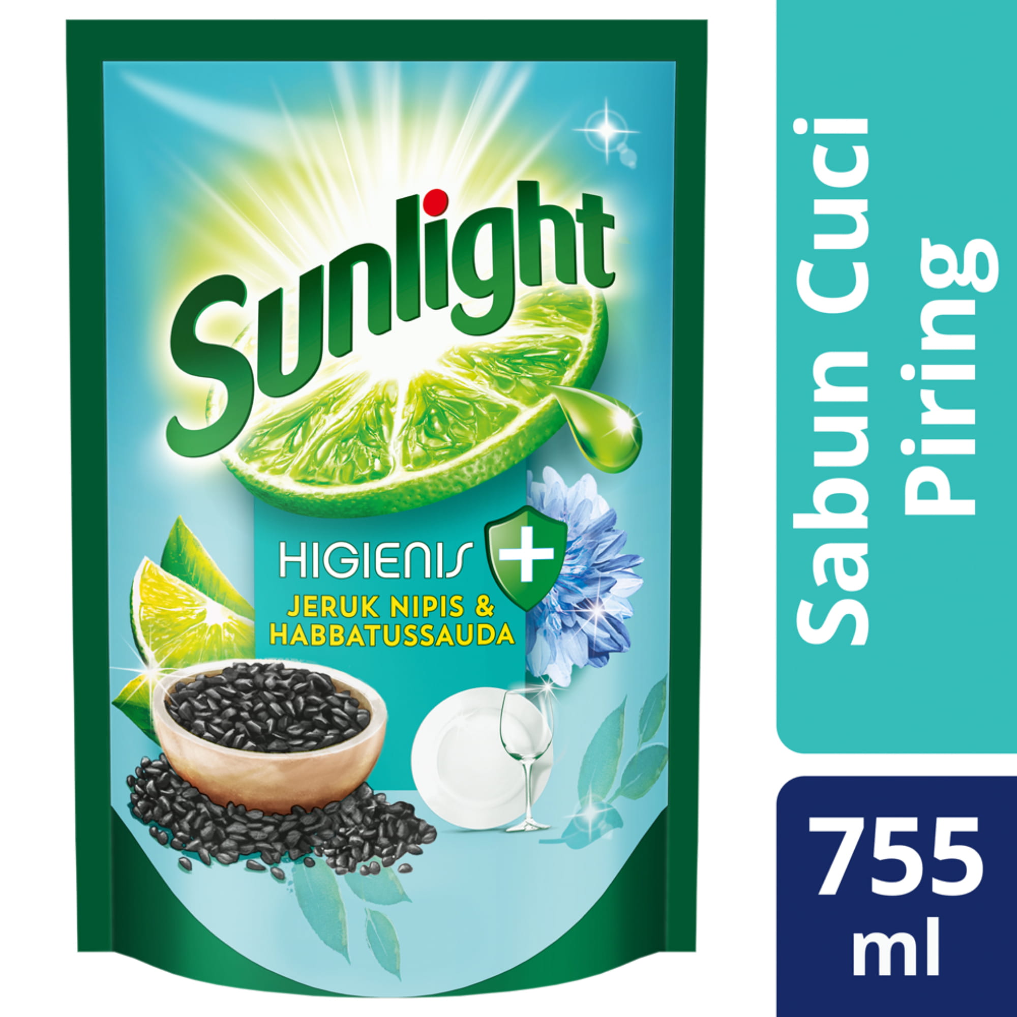 Sunlight Sabun Cuci Piring Dengan Habatussauda 755 Ml - Sabun Cuci