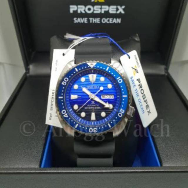 Jam Tangan Seiko Prospex Turtle Save The Ocean SRPC91K1 Divers 200M Black Rubber SPECIAL EDITION