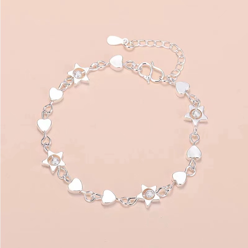 Perhiasan Gelang 925 Silver Model Simple Untuk Wanita