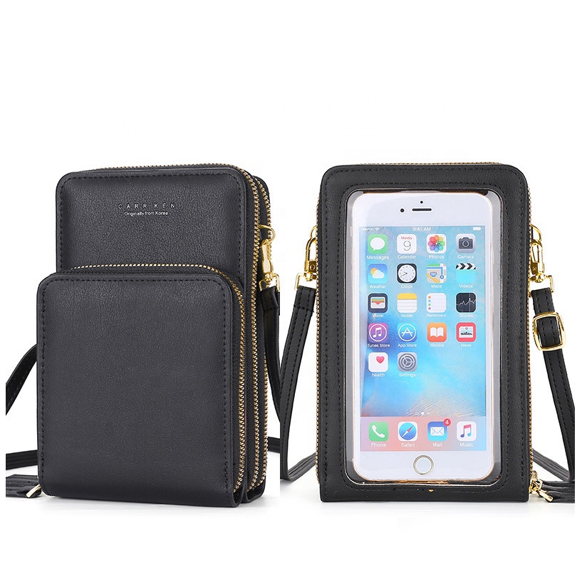 Tas Selempang Hp Wanita Resleting 3 TOUCH SCREEN Mini Tempat Hp Forever Young Phone Bag Sling Bag