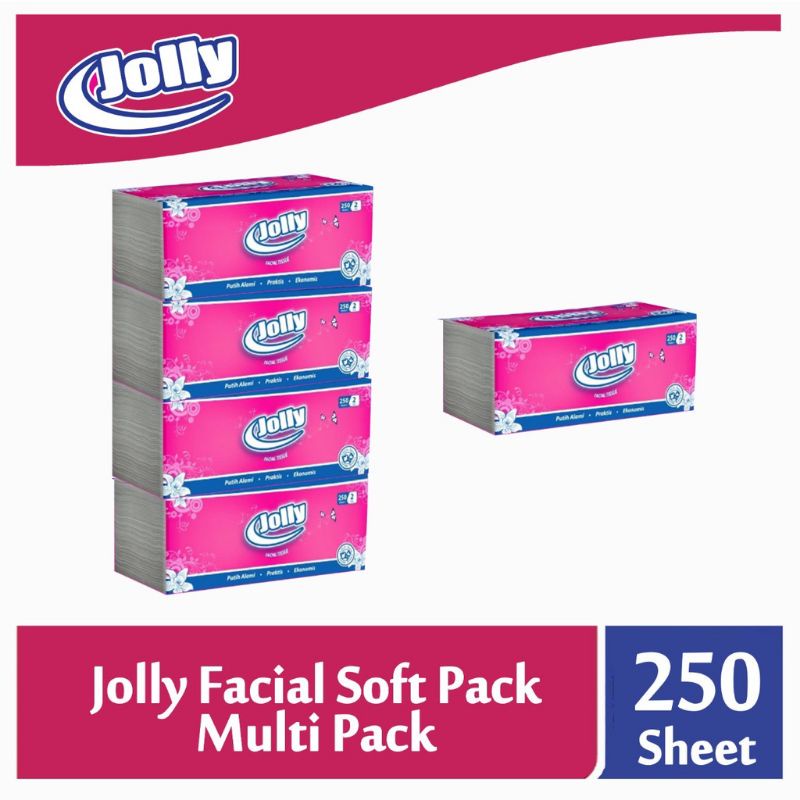 Tissue Wajah Facial Tissue Jolly 250 Sheets Tisu Muka 2Ply