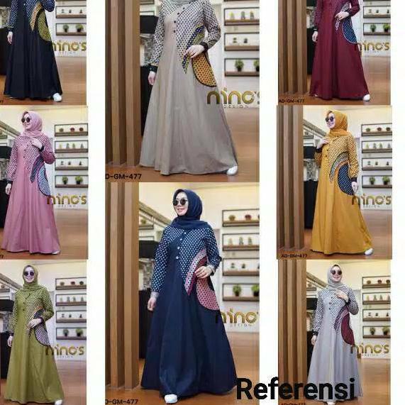 [KODE MMNYJ] gamis toyobo ninos polka 001/gamis /gamis tercantik/gamis /gamis elfath