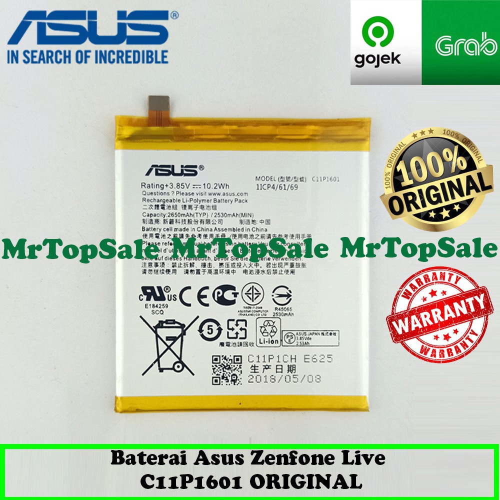 Baterai Handphone Asus Zenfone Live / ZE520KL / ZB501KL / A007 / C11P1601 ORIGINAL Batre Battery HP