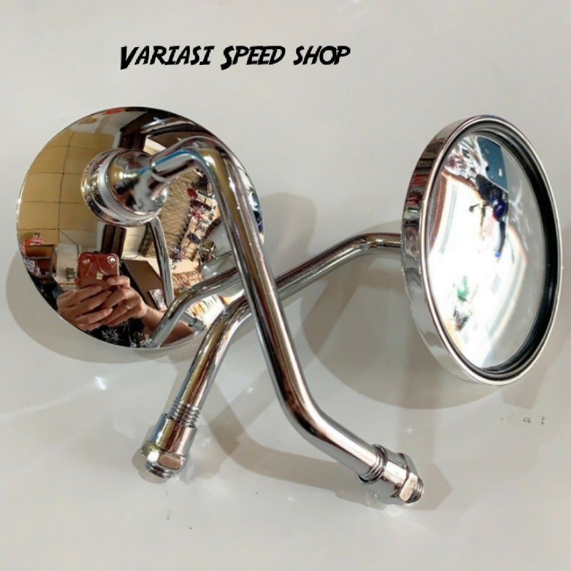 spion bulat cembung mini Vespa  fazzio Scoopy Fino chrome