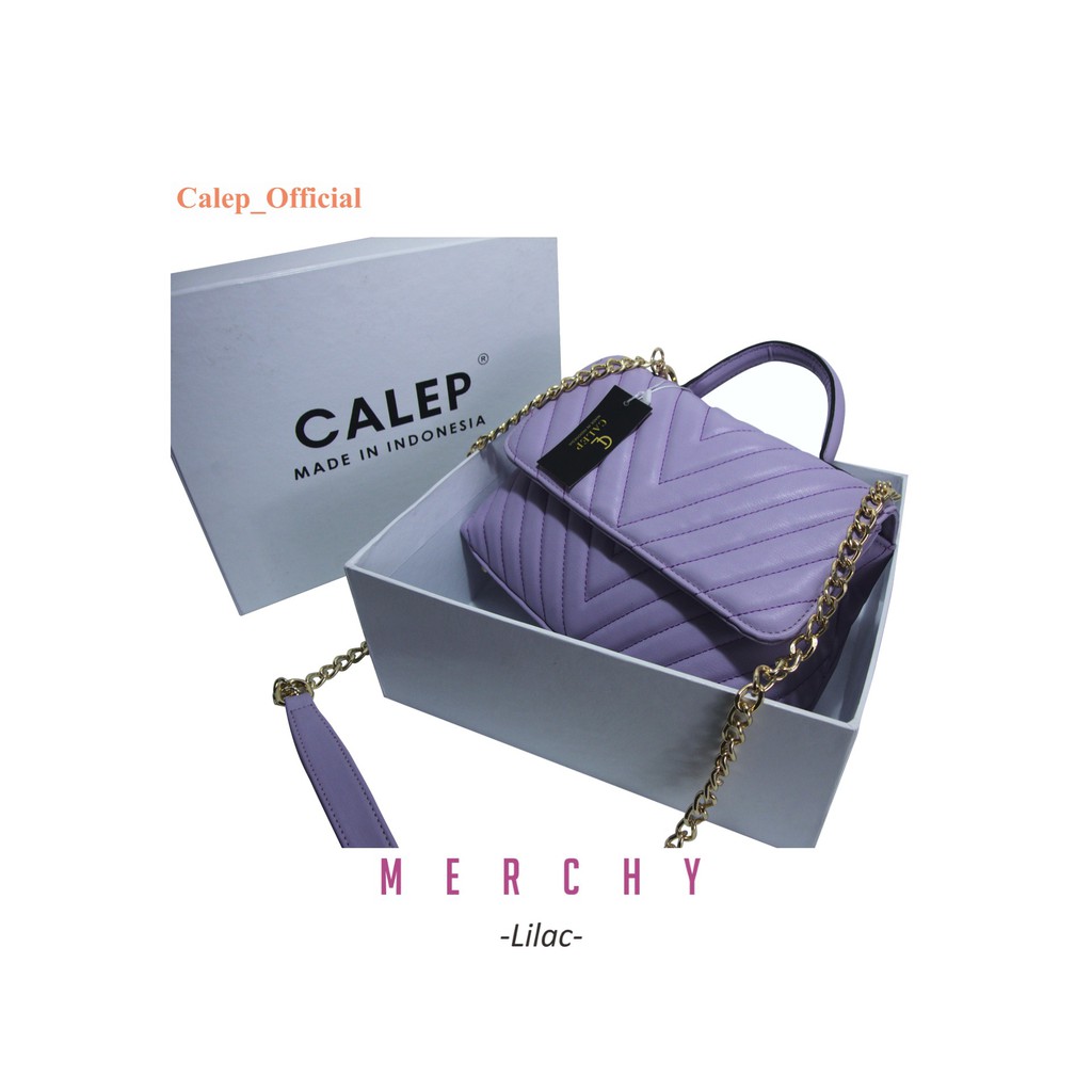 [CALEP] Tas Selempang Wanita Series MERCHY Warna LILAC ukuran 25cm