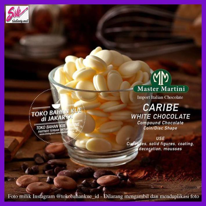 

SAKMACOKLAT- MASTER MARTINI CARIBE WHITE DISC CHOCOLATE 250GR COKELAT PUTIH KEPING -MAKANAN-MINUMAN.