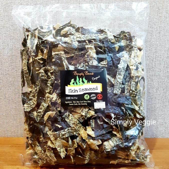 

Vegetarian Skin Seaweed Mentah 1Kg / Kerupuk Seaweed Vegan Mentah