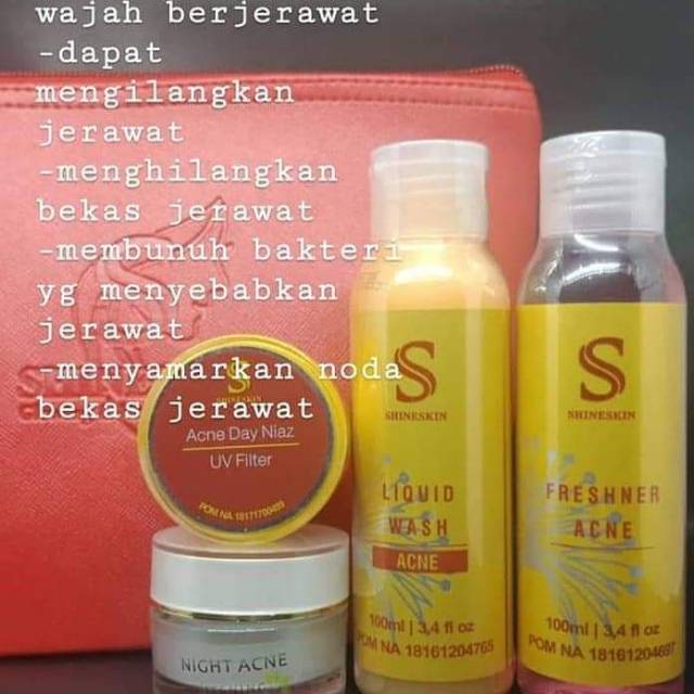 Shineskin Acne glow / shineskin paket hemat whitening glow acne