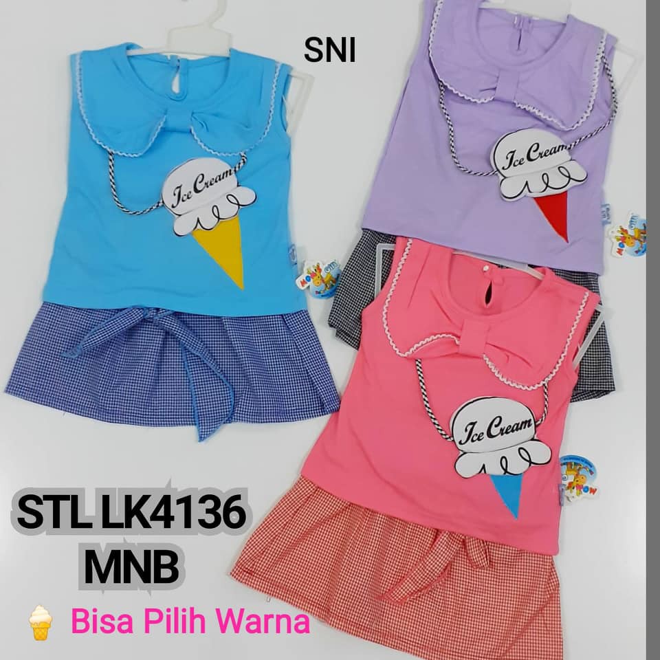 Setelan Anak Cewek 1-2th  Kaos + Rok SNI Merk Mom's Gift