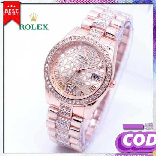 Retaily J179 Jam Tangan Kulit Wanita Model Bulat Kecil Polos Jam Cewek Analog Jam Tangan Fashion Ala