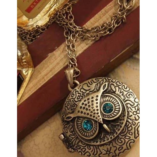 Beautyful Kalung Frame Foto Locket Owl
