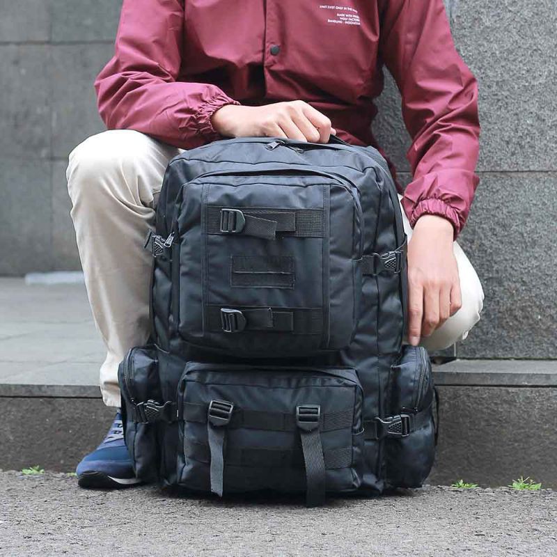 Original - Tas Punggung Keril Semi Carier Pria Ransel Hitam Army Loreng 40 Liter Tantical Termurah