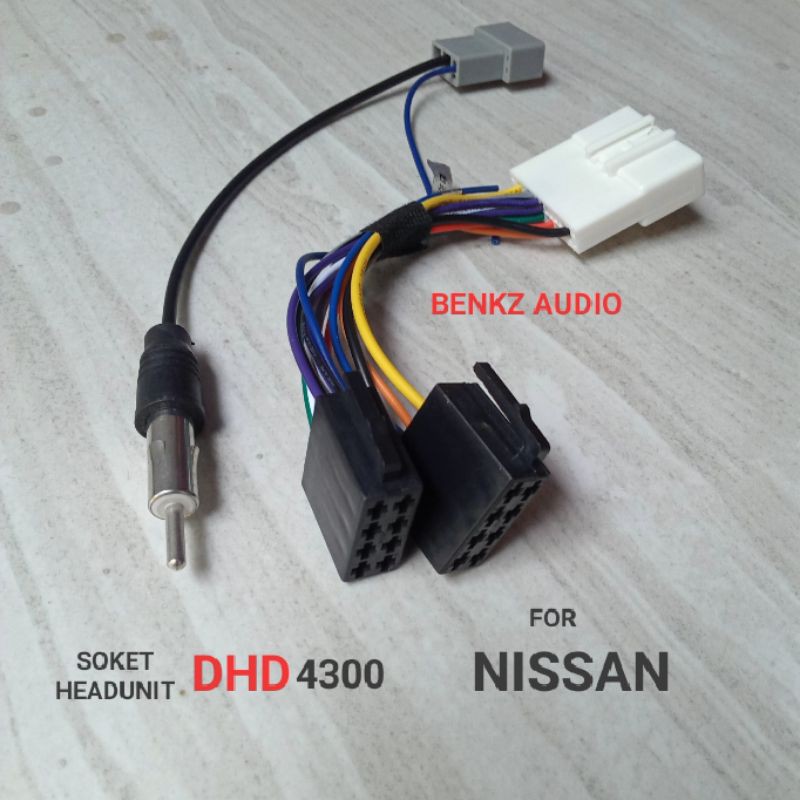 Kabel soket headunit DHD 4300 PNP di Nissan Grand Livina March Juke XTrail