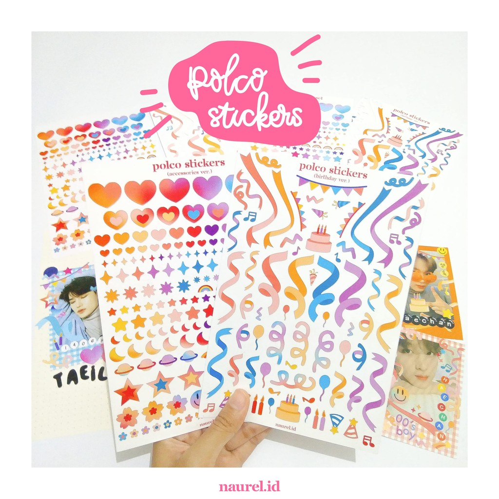 

[Naurel.id] Polco Stickers Polaroid Deco (birthday & accessories version) Stiker Bujo Planner
