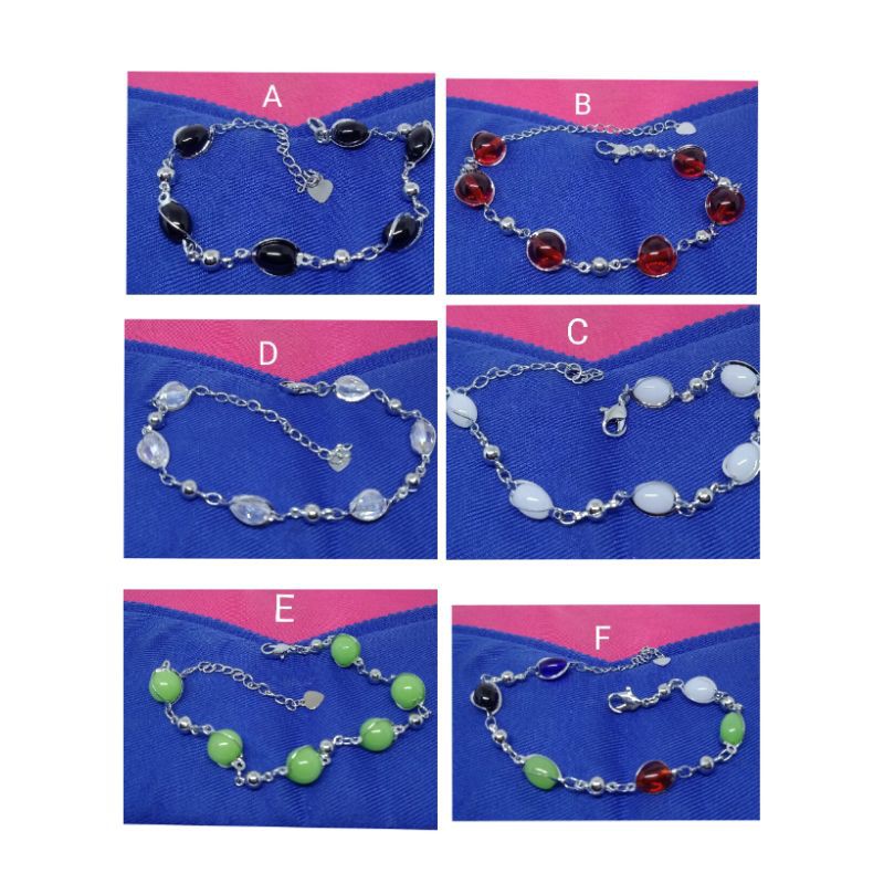 AC21. Gelang xuping wanita lapis emas putih silver 22 cm