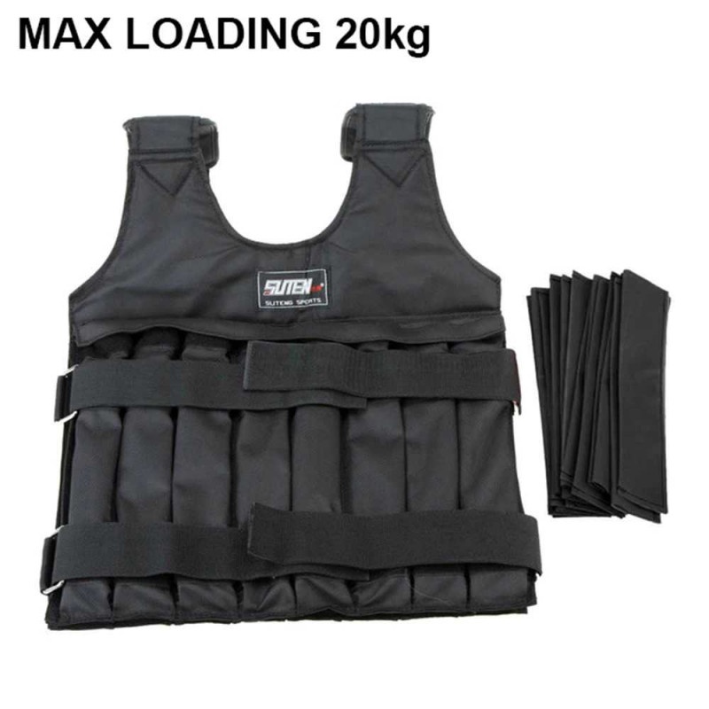 Rompi Pemberat Badan Latihan Olahraga Weighted Vest Beban Max 20kg