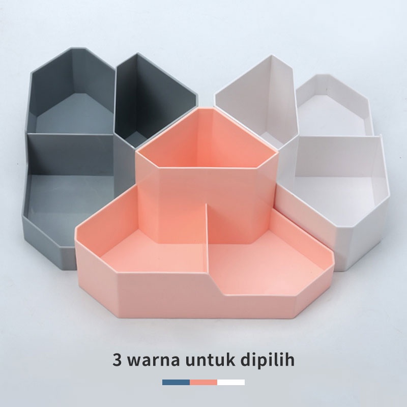 Letyeah &amp; Kaizenliving Desktop storage rak kosmetik storage box tempat penyimpanan alat tulis