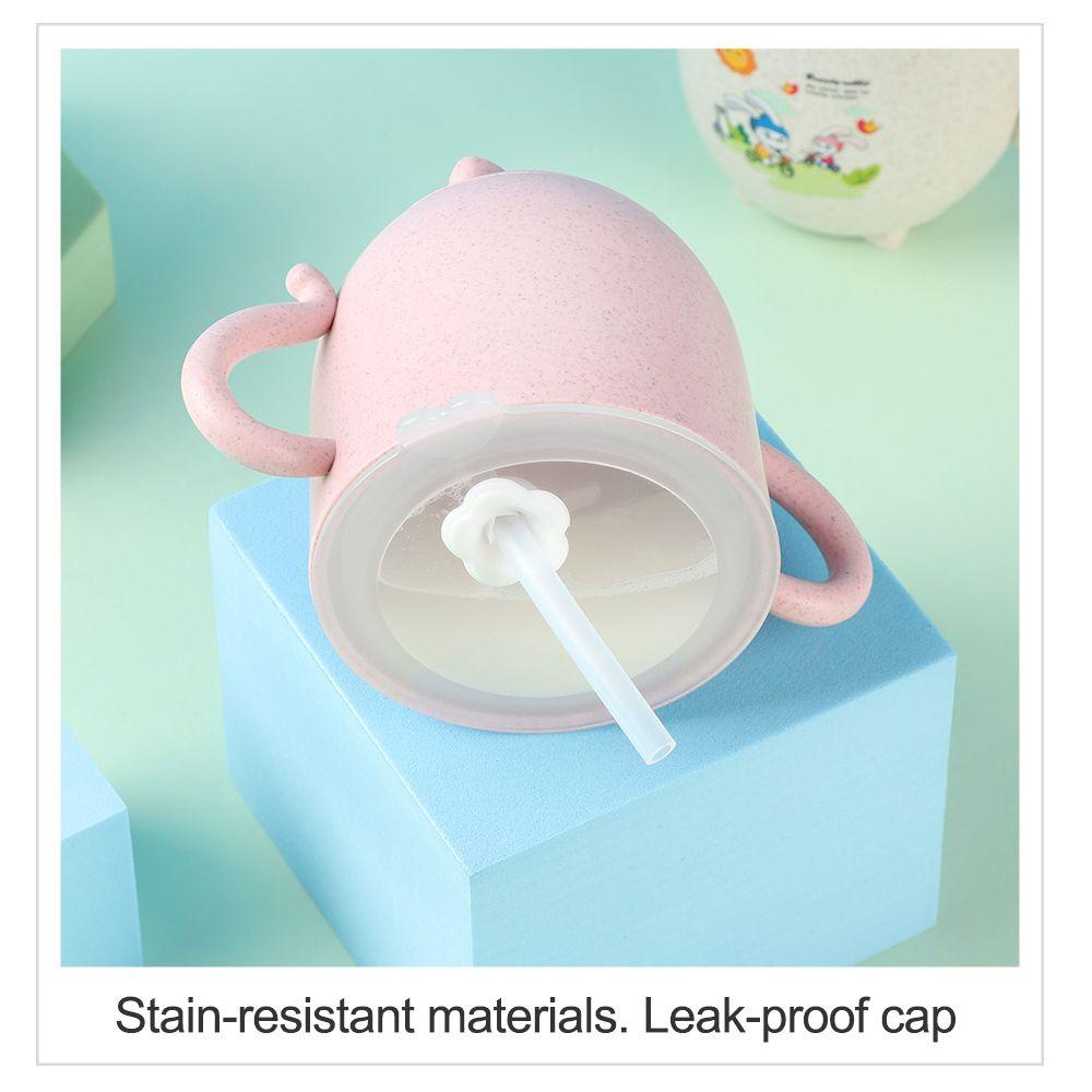 TOP Straw Cup Portable Leak Proof Baby Balita Botol Minum Anak