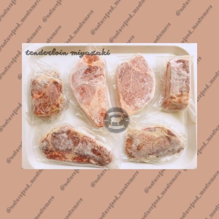 

NATUREFOOD BEEF SAPI DAGING STEAK TENDERLOIN MIYAZAKI