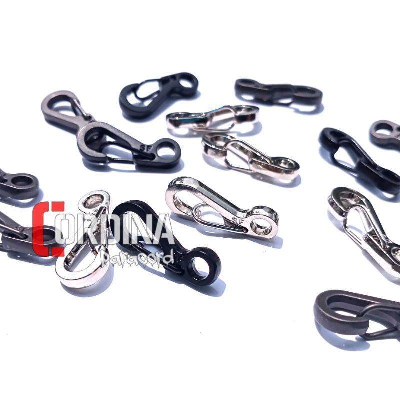 CARABINER MINI pengait tali paracord 4mm aksesoris gantungan kunci lanyard