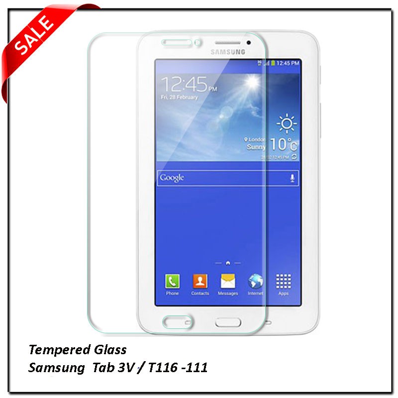 Tempered Glass Samsung Tab 3V Tab 3 Lite T110 T116 7.0 inchi Screen Guard Anti Gores Kaca Tablet