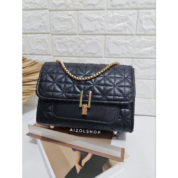 tas selempang wanita Aruni slingbag rantai tas bahu fashion korean style