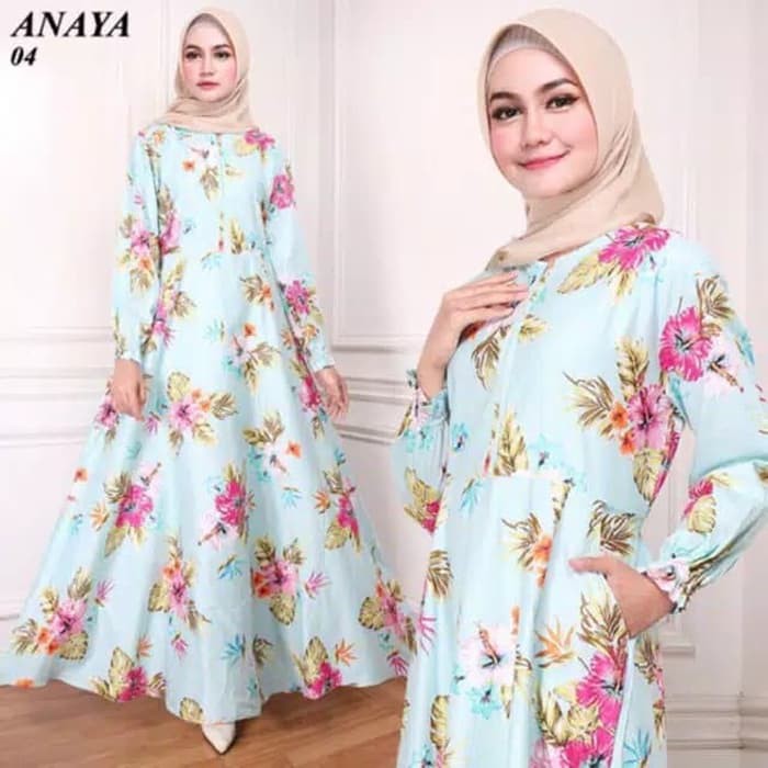 Baju Gamis Wanita / Gamis Syari / Gamis Arab / Gamis Motif / Rabbani - Hitam Diskon