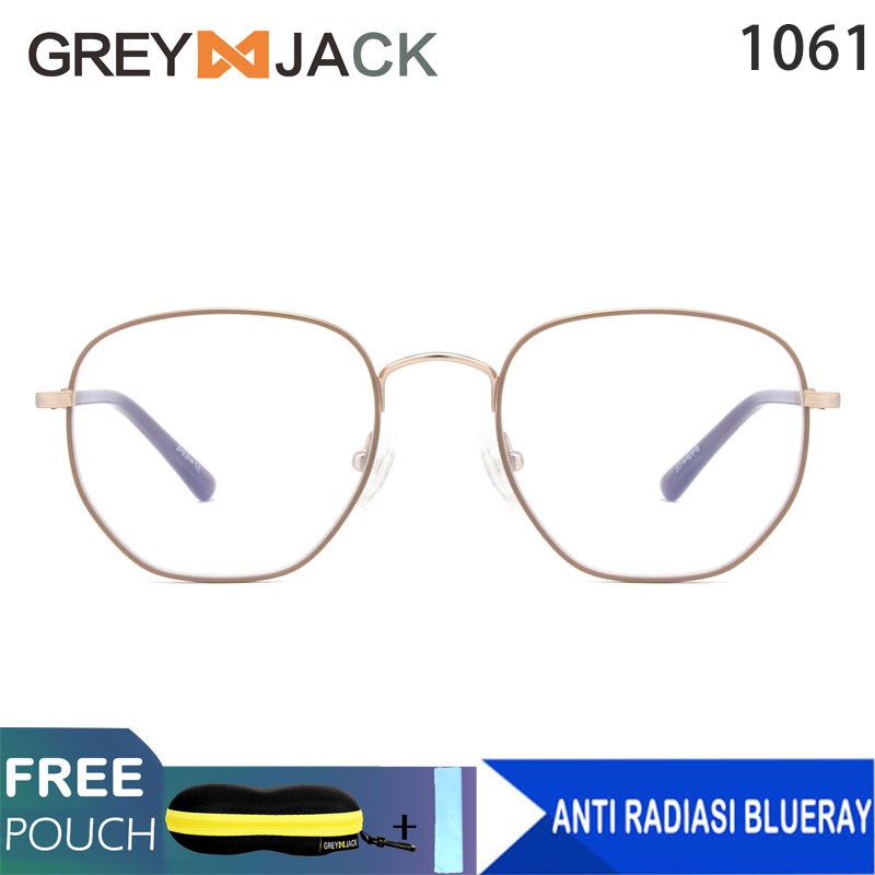 

Grey Jack Frame Kacamata Titanium Metal Fashion /anti radiasi Blue Ray/ 1061