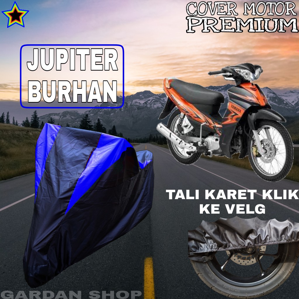 Sarung Motor JUPITER BURHAN Hitam BIRU Body cover Jupiter PREMIUM