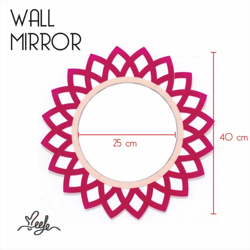 Wall mirror decor,Cermin dinding hias Stars