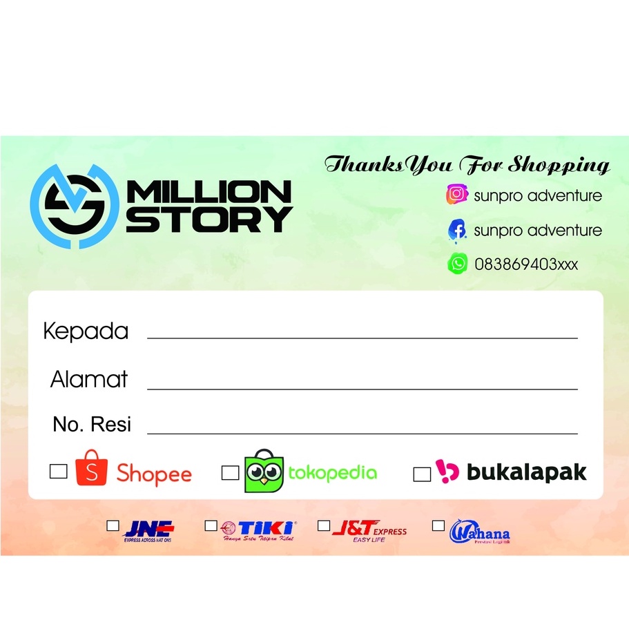 

LABEL PENGIRIMAN OLSHOP/ LABEL PENGIRIMAN TERMURAH....