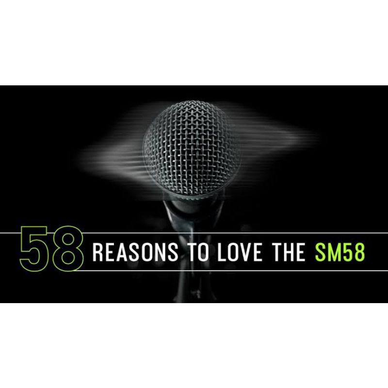MIC KABEL SHURE SM 58 GRADE A / MIC KUALITAS BAGUS + KABEL MIC 10 METER