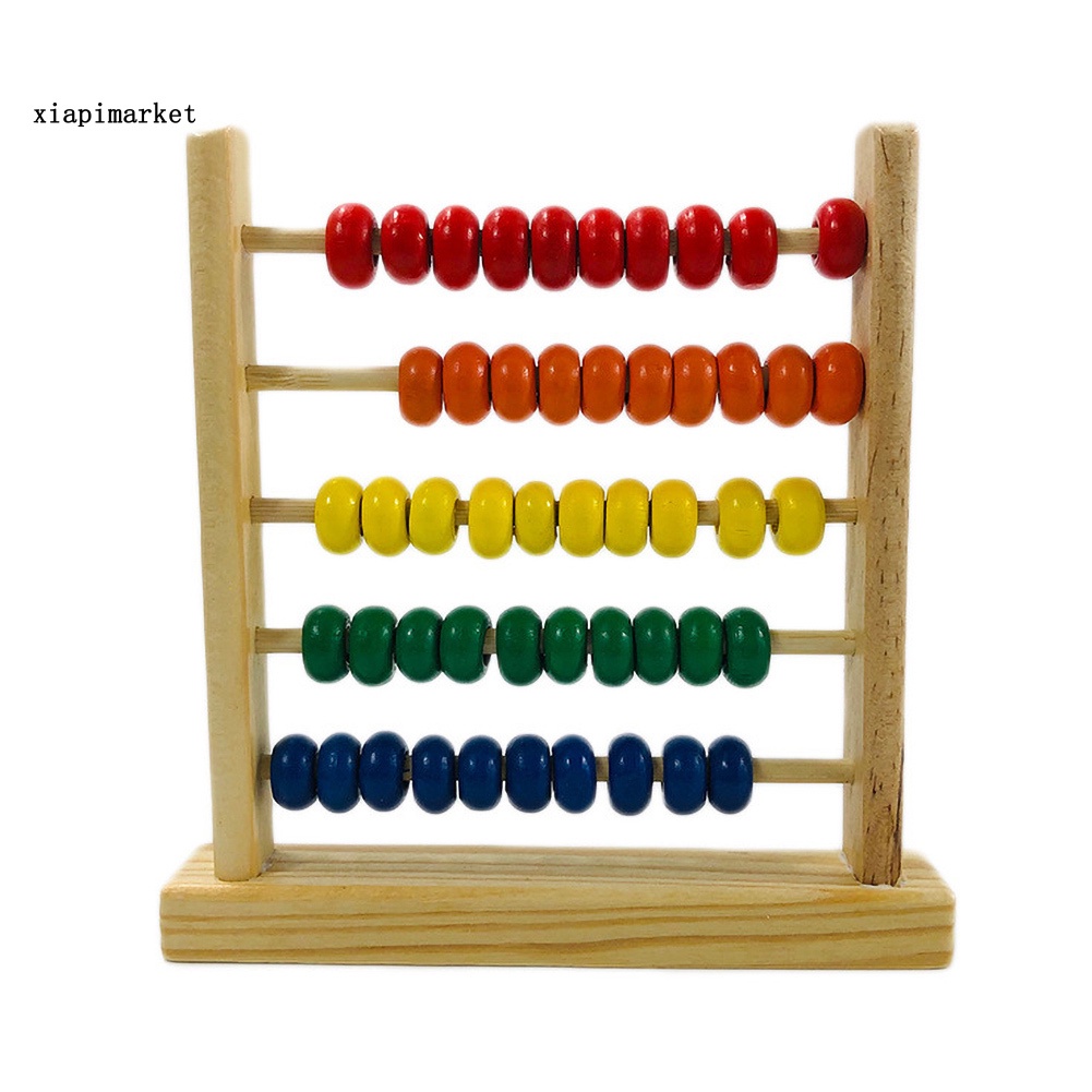XIA| Kids 5-Row Wooden Beads Abacus 