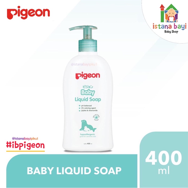 PIGEON Liquid Soap 400Ml Pump - Paraben Free / Sabun Bayi