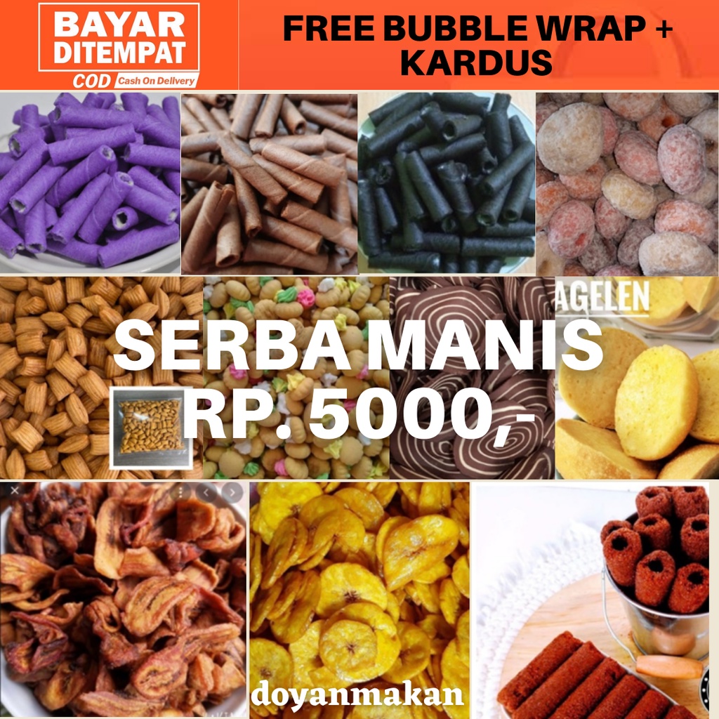 

( PP ) Snack Rumahan Serba 5000 Manis Jajanan Termurah Cemilan Terenak Bandung